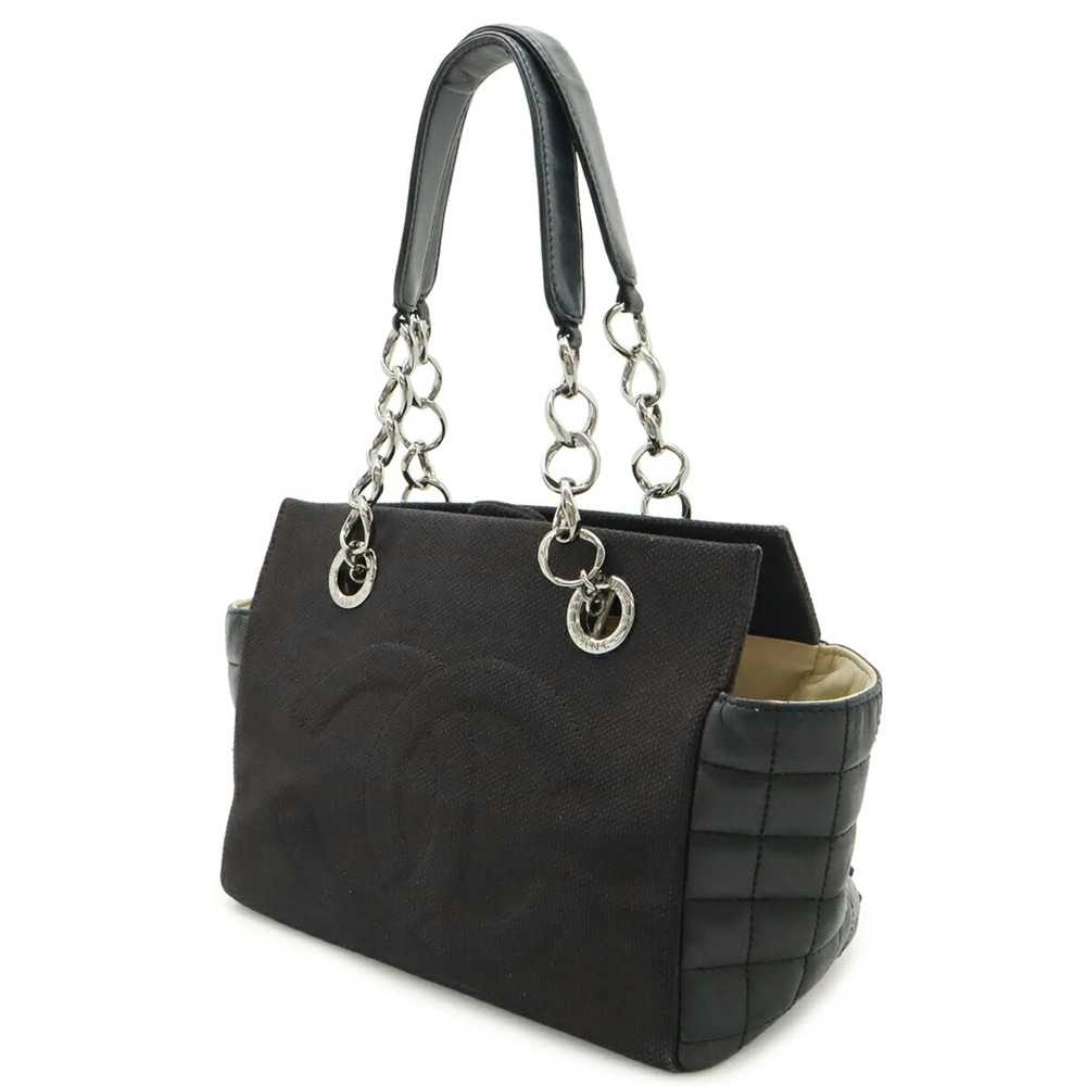 CHANEL Black Leather Tote Bag - Picture 3 of 10